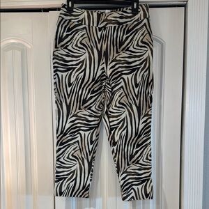 Zebra print So Slimming slip on crops size 1.5. Wore just a handful of times.